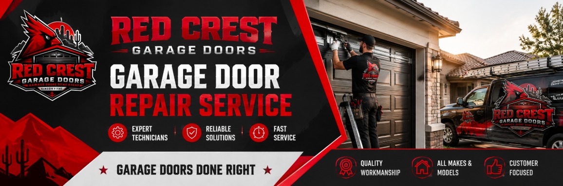 Red Crest Garage Doors, garage doors done right. Garage door repair service with expert technicians, reliable solutions and fast service on all makes and models
